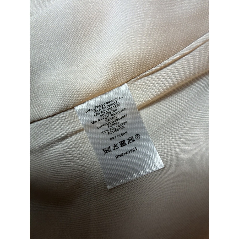 LOFT Petites Beige Double Breasted Blazer Pearl Button Jacket 8P - Picture 7 of 9